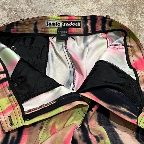 Jamie Sadock Knee Capri Pants Colorful Neon High Rise Pockets Stretch Athletic 6 - Picture 2 of 9